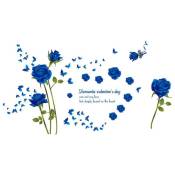 Tlily - Amovible pvc Wall Sticker Home Decor Chambre Decal (Bleu)
