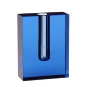 Vase en verre bleu H16 H16