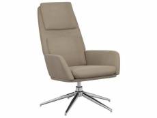 Vidaxl chaise de relaxation gris clair similicuir daim
