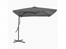 Vidaxl parasol d'extérieur avec mât en acier 250 x 250 cm anthracite 44883