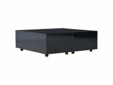 Vidaxl table basse noir brillant 100 x 100 x 35 cm