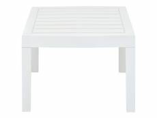 Vidaxl table de jardin blanc 78x55x38 cm plastique 48814