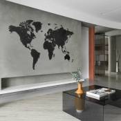 Worldmap - Carte du Monde Murale 280X170cm Noir