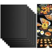 Accessoire de cuisson,Tapis de Cuisson Barbecue, Set de 6 Feuille de Cuisson pour Barbecue et Four - 4033 cm Anti-adhérent de bbq et Feuilles de