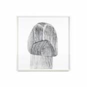 Affiche encadrée Ronan Bouroullec - Drawing 9 / 70 x 70 cm - The Wrong Shop noir en papier