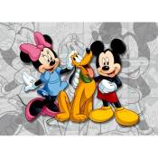 Ag Art - Poster xxl Mickey Minnie Mouse Disney en gris