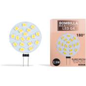 Ampoule LED G4 2,5W bi-pin plate 12V AC/DC - Blanc