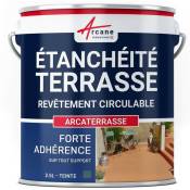 Arcane Industries - tanchéité Terrasse : Peinture Sol Extérieur arcaterrasse Produit Imperméable - 2.5 l Gris Basalte Gris Basalte