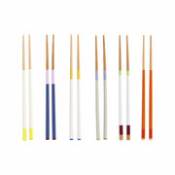 Baguettes Colour Sticks / Set de 6 paires - Bambou - Hay multicolore en bois