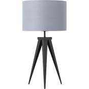 Beliani - Lampe à Poser 55 cm sur Trépied Abat-Jour Rond en Polycoton Blanc Moderne Stiletto