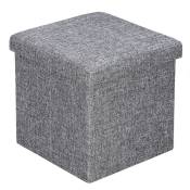 CASARIA® Tabouret cube avec espace de rangement Pouf