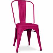 Chaise de salle à manger Stylix design industriel en Métal mat - Nouvelle édition Fuchsia - Acier - Fuchsia