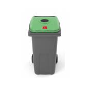 Conteneur poubelle 240 litres pour le tri du verre - Poubelle verte - 210041V
