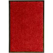 Décoshop26 - Paillasson lavable Rouge 40x60 cm - rougeed