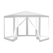 Einfeben - Tente avec moustiquaire UV-beständige Tonnelle tente de réception hexagonale d'extérieur résistantes,de cour 2x2x2m blanc