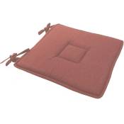 Enjoy Home - Galette plate à nouettes 40 x 40 cm lola 100% coton coloris terre cuite