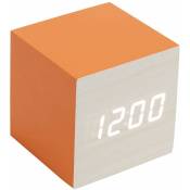 Gadget Et Bazar - Petit Réveil cube Orange