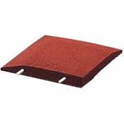 Greentyre - Pièce d'angle de bordure en caoutchouc aires de jeux / bande forme de l - 40 x 40 cm - Rouge