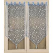 Homemaison - Paire de vitrages à bulles argentées Bleu 2x60x120 cm - Bleu