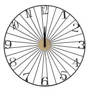 Horloge ronde filaire D50cm