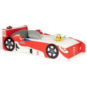 Idmarket - Lit enfant voiture formule 1 teddi 70 x 140 cm rouge - Rouge