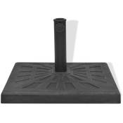 Inlife - Base carrée de parasol Résine Noir 12 kg