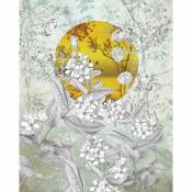 Komar - Papier peint panoramique Karma - 200 x 250 cm de jaune et vert clair