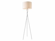 Lampadaire trépied moderne lampe sur pied design e27 métal tissu hauteur 154 cm blanc [lux.pro]
