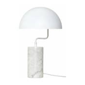 Lampe à poser en marbre et métal blanc 48 x 38 cm