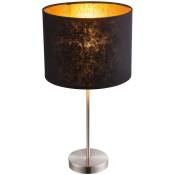 Lampe de lecture salon lampe de table interrupteur éclairage textile couleur or noir