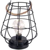 Lampe décorative à Piles sans Fil avec éclairage led Blanc Chaud, Noir