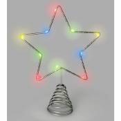 Lumières de Noël Étoile Sapin de Noël Lumière Multicolore 10 Leds. Usage interne Protection IP20. 2 piles aa