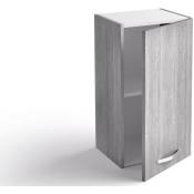 Meuble haut de cuisine 40x33xH72 cm en bois Gris Islanda avec une porte gris