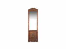 Miroir ancien rectangulaire vertical sur pied bois