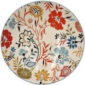 NOVASTYL - Jaipur - Lot de 6 Assiettes creuses - Ø19 cm - Grès - Décors floral en relief