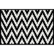 Pegane - Tapis anti-poussière en polyamide motif Chevrons - Dim : 40 x 60 cm