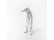 Pingouin 70 cm blanc en résine blanc