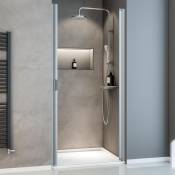 Porte de douche pivotante, 60 x 180 cm, verre transparent