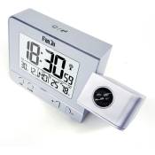 Réveil à projection numérique avec projection de la température et de l'heure - grey