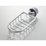 Support de panier de maille d'aluminium de l'espace support de tige de douche support de stockage d'éponge de chiffon//