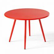 Table basse ronde en métal rouge - Palavas - Rouge