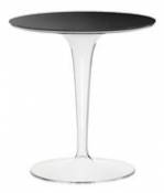 Table d'appoint Tip Top Glass / Plateau verre - Kartell noir en verre