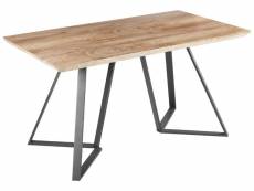 Table de salle à manger 140 x 80 cm bois clair et