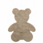Tapis enfant forme d'ours couleur beige - Beige