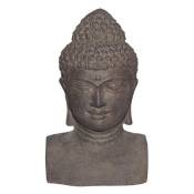 Tête de bouddha buste 31 cm - Gris anthracite 30 cm