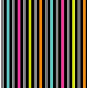 Toile cirée au mètre - Largeur 140 cm - Rayures multicolores Multicolore - Multicolore
