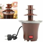 Tour de fusion de chocolat - Machine de fontaine de chocolat à trois couches à faire soi-même, fontaine de chocolat de fête, mini machine à cascade