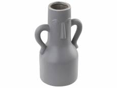 Vase à fleurs gris 21 cm tripoli 363104
