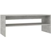 Vidaxl - Table basse Gris cement 100 x 40 x 40 cm Aggloméré
