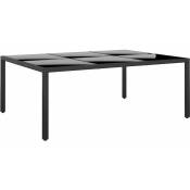 Vidaxl - Table de jardin 200x150x75 cm Verre trempé/résine